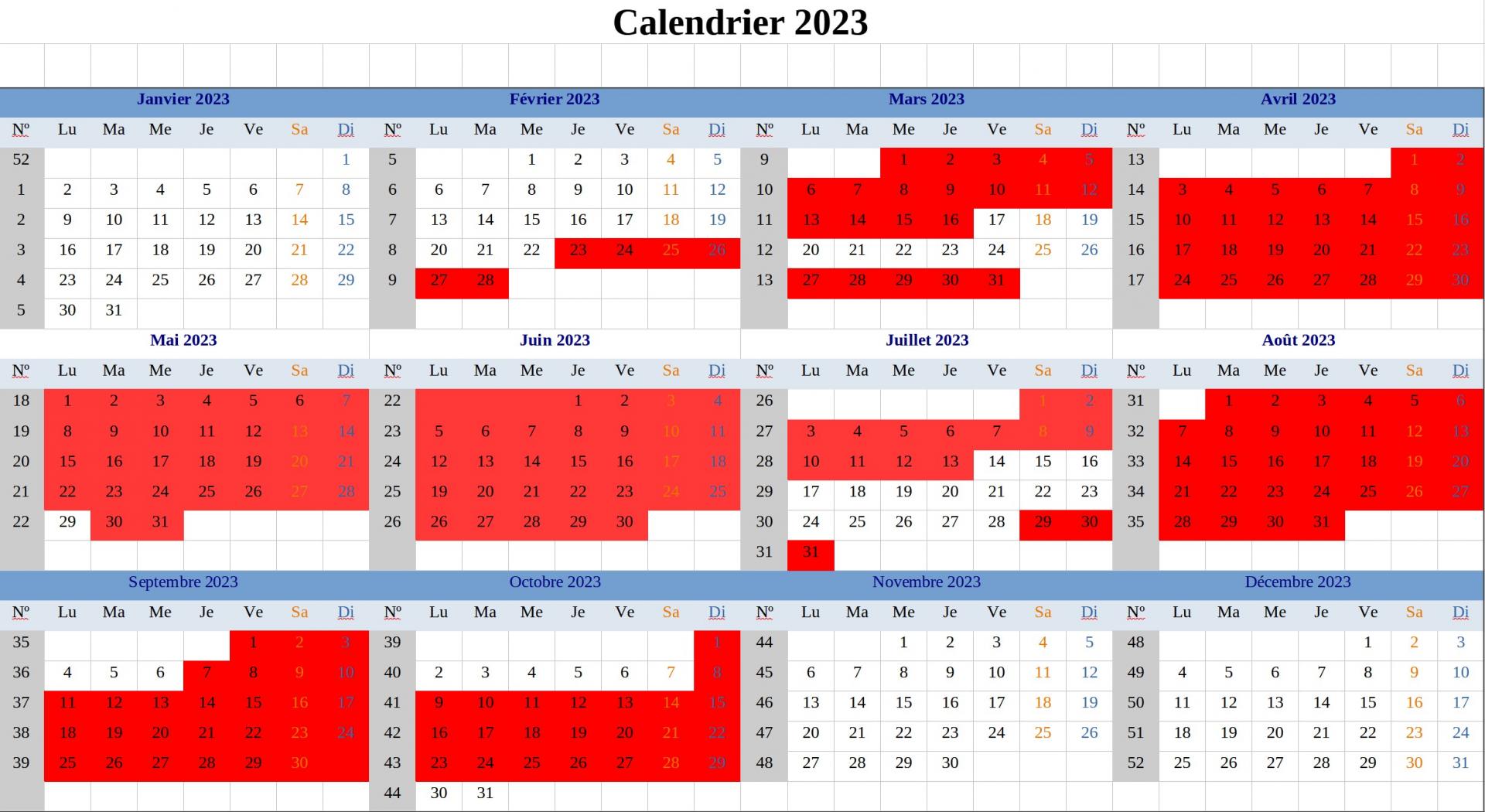 Calendrier 2023 v13