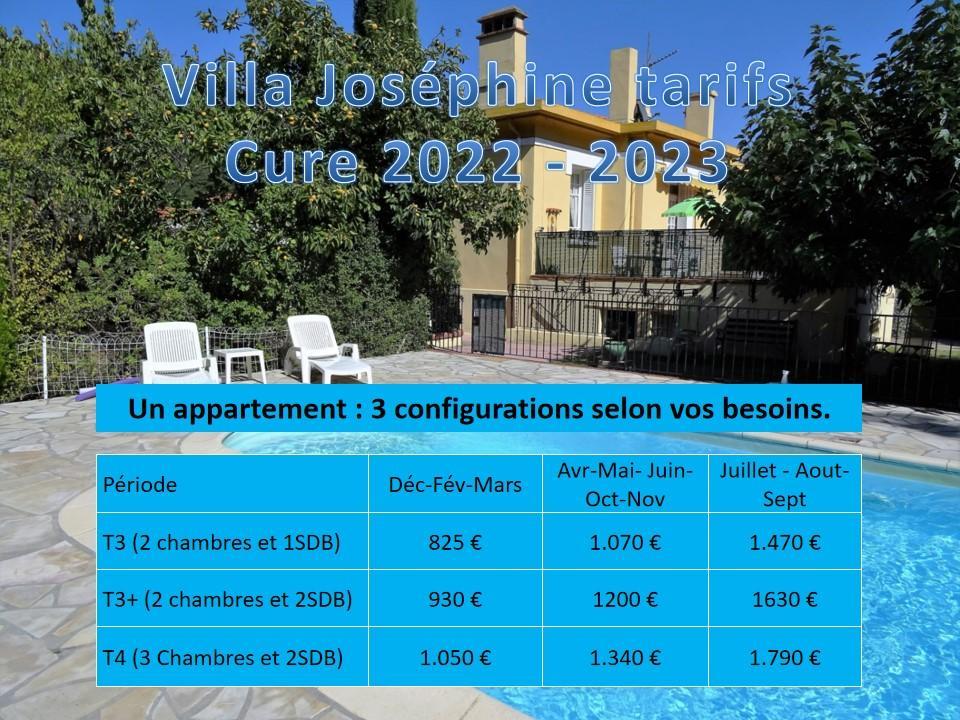 Tarifs 2022 2023 cure 3 semaines